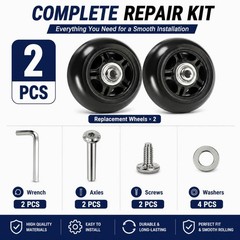76mm Luggage Wheel Replacement, Suitcase Wheels 76x24mm with 40mm x 24mm