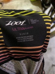 Zoot Triathlon Suit Size L Full Zip Short Sleeve Tri Suit Cycling Multicolor