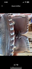 Vintage 15″ SIMCO Western Saddle Dark Oil, Silver Cantle Pieces #5466
