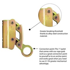 Dual Rope Grab Alloy Steel 25kN Fall Protection Safety Device