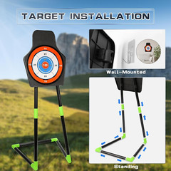 Bow and Arrow Set for Kids, 2-Pack LED Light up Archery Set with 20 Suction Cup