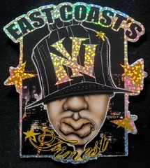 NEW YORK STICKER PRISM «EAST COAST FINEST» 2 7/8 X 3 1/4″ OLD SCHOOL REFLECTING