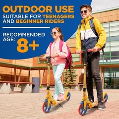 Jovial Lightweight & Foldable Kick Scooter – Adjustable Scooter (Emoji World)