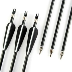 Archery 30″ Fiberglass Arrows Practice & Hunting Quiver for Compound Recurve Bow