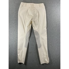 Tailored Sportsman White Trophy Hunter Breeches Tan Knee Patch Womens 26 1272