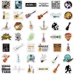 100Pcs Ukulele Stickers for Water Bottle and Laptop – Ukulele Party Supplies …