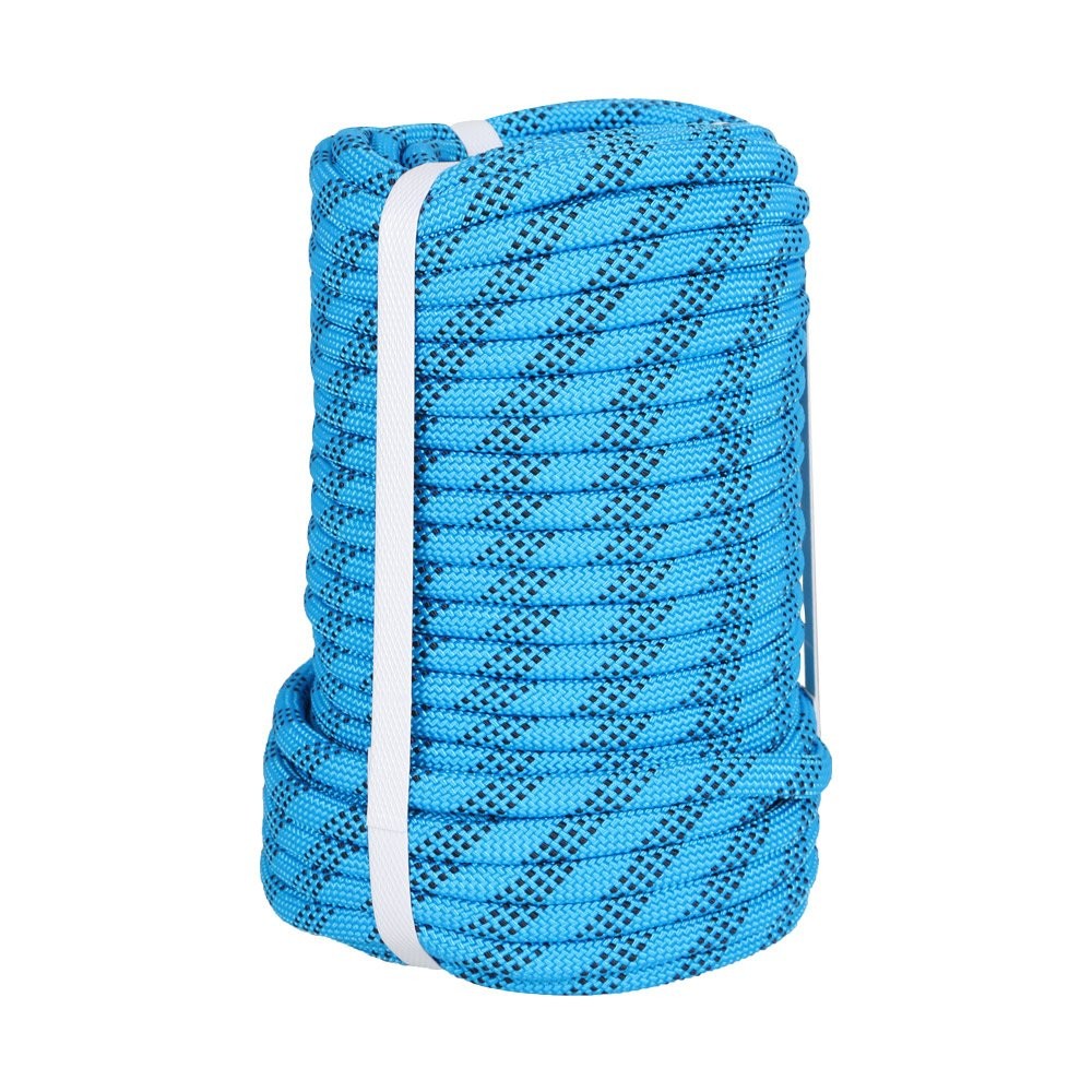 3/8″ × 100′ Arborist Tree Rope Braid Polyester Rope Blue & Black