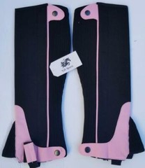 HALF CHAPS HORSE RIDING EQUESTRIAN ADULT S/M/L/XL AMARA BLACK-BROWN-PINK-PURPLE
