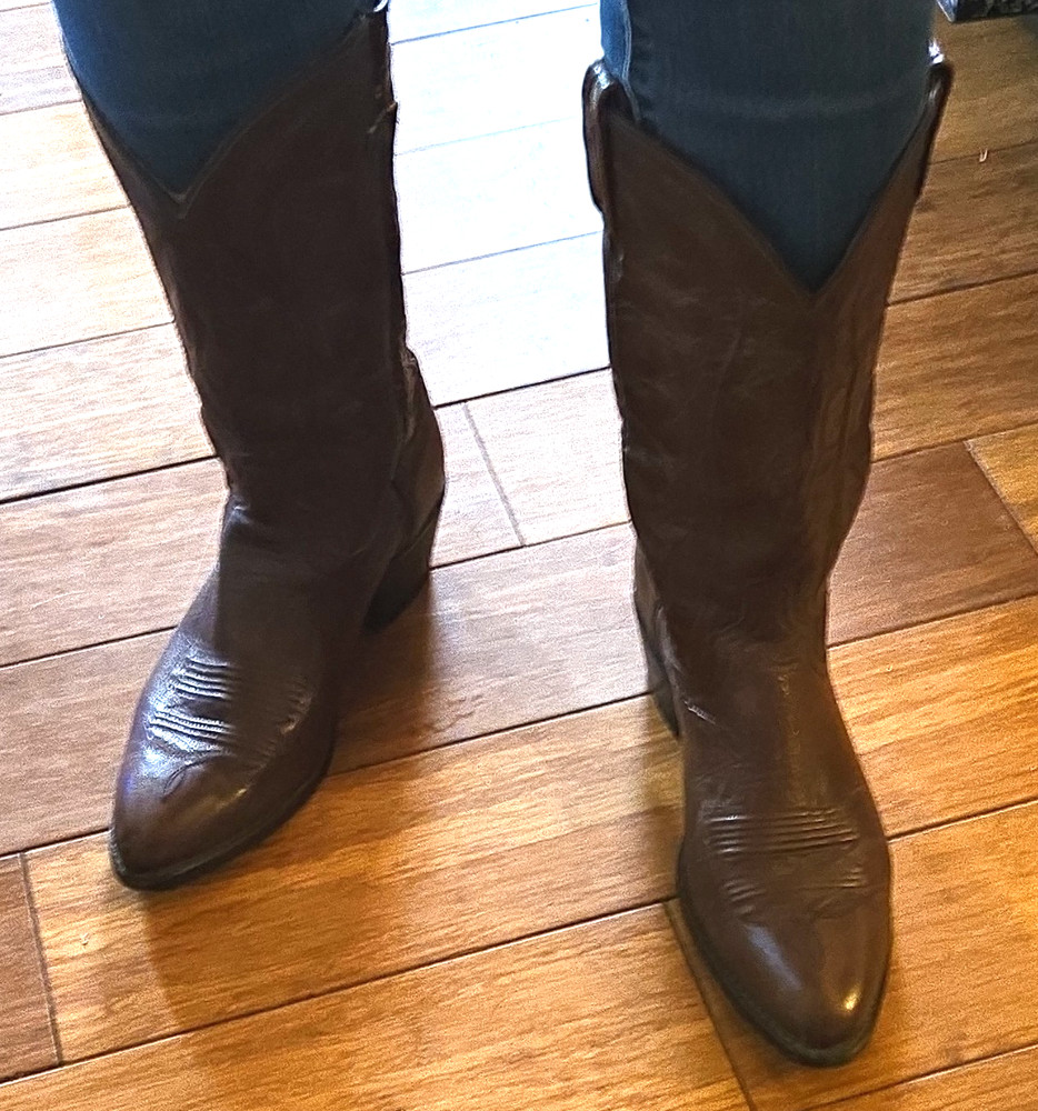 Dan Post Brown Western Equestrian Boots 1291 Men’s size 10 Missing boot strap