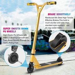 VOKUL Complete Pro Scooter for Kids Boys Girls Teens Up 6 Years – Freestyle T…