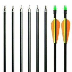 12pcs 30 inch Archery Fiberglass Arrows SP500 Hunting for Compound & Recurve Bow