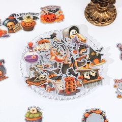 200PCS Halloween Sticker Pack – Pumpkin, Ghost, Witch, Spider, Haunted House DIY