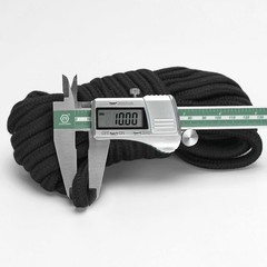 KINGLAKE 10MM Soft Cotton Rope 2 Pack 33Ft/10M Black Rope Thick Rope for Plant H