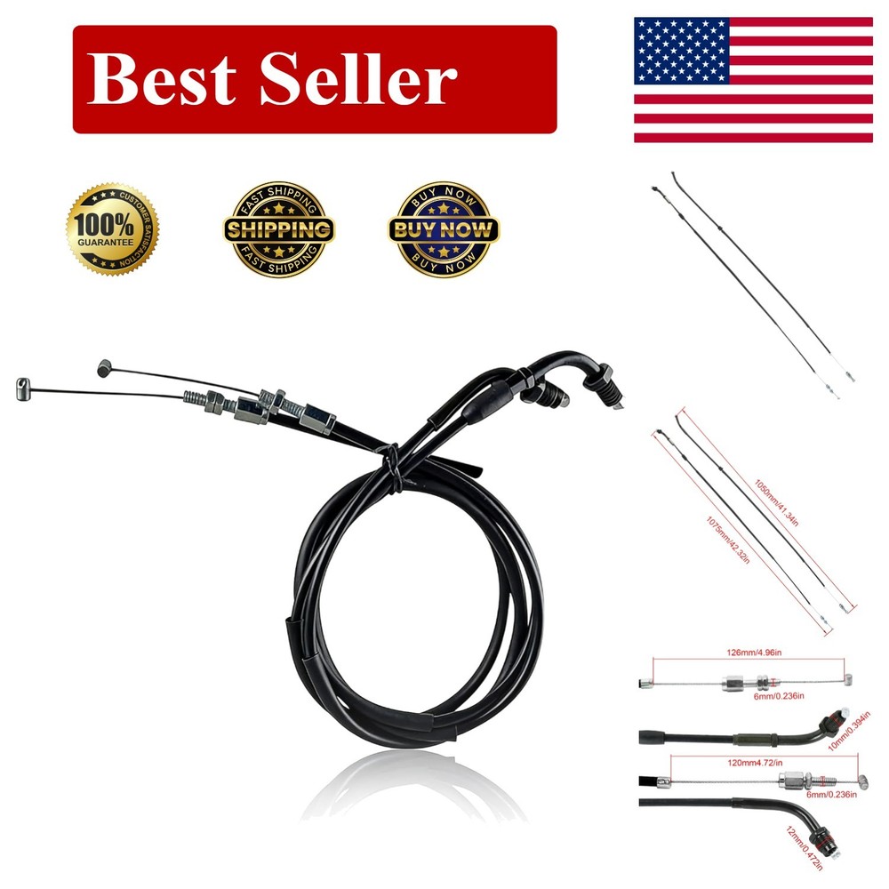 FLYPIG Throttle Cable Push & Pull Set For Honda Shadow 500 700 800 1100 ACE 750