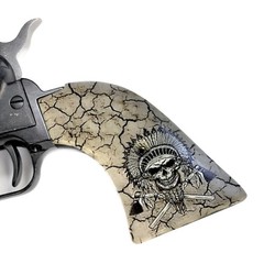 Heritage Arms Rough Rider Grips With HD UV Image of Warrior Chief Skull