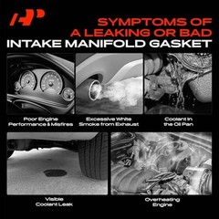 Lower Engine Intake Manifold Gasket Set Compatible with Chevy Caprice, Astro,