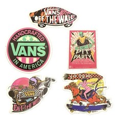 Vans Off The Wall Sticker Lot Skateboarding Promo Decals 5 Piece Set