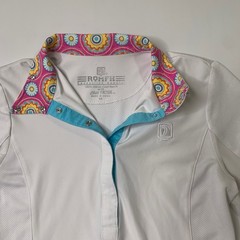 Romfh Equestrian Shirt Girls M Medium Abrion Girls Micro-cool Long Sleeve Horse