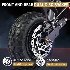 6000W Dual Motor 38AH Electric Scooter For Adult 11″ Off Road Tires With Seat