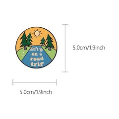 50pcs Camping Stickers Nature Landscape Vinyl Decals Water Bottle Laptop Journal