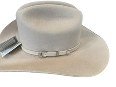 Alan Jackson Collection Cracker Barrel Boxed Cream Color Wool Felt Cowboy Hat M