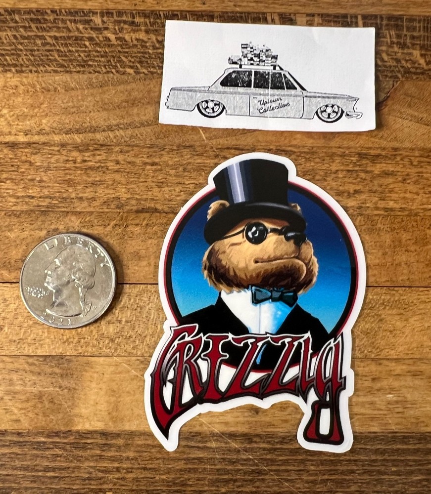 Grizzly Griptape Gentleman Bear Sticker Torey Pudwill Skateboarding Supreme