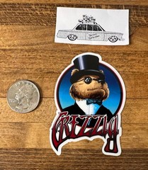 Grizzly Griptape Gentleman Bear Sticker Torey Pudwill Skateboarding Supreme