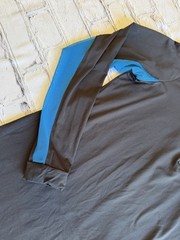 Tailored Sportsman Size Small Women’s Sun Shirt 1/4 Zip Black + Blue Barely Worn