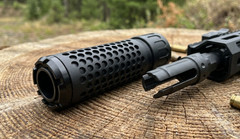 Shadow MKII 4″ Muzzle Brake & Blast Redirect Sleeve Combo for 1/2*28 GBB AEG SYS