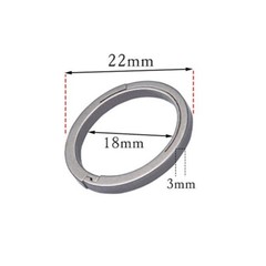3PCS Titanium Key Rings Outer Dia. 17mm/22mm/25mm/32mm Openable Keyrings EDC