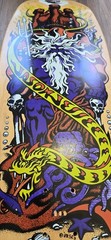 Santa Cruz Jason Jessee Neptune Signed Purple Skateboard Deck Sungod Shark Tail