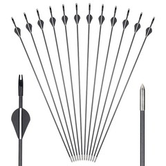 54″ Takedown Recurve Bow Set &12pcs Fiberglass Arrows for Archery Hunting Target