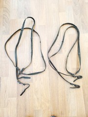 two pair of 54-in nylon English riding reins
