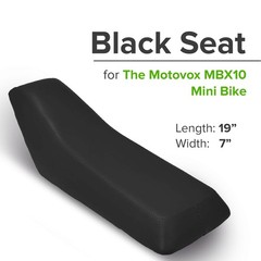 Black Seat for the Motovox MBX10 Mini Bike