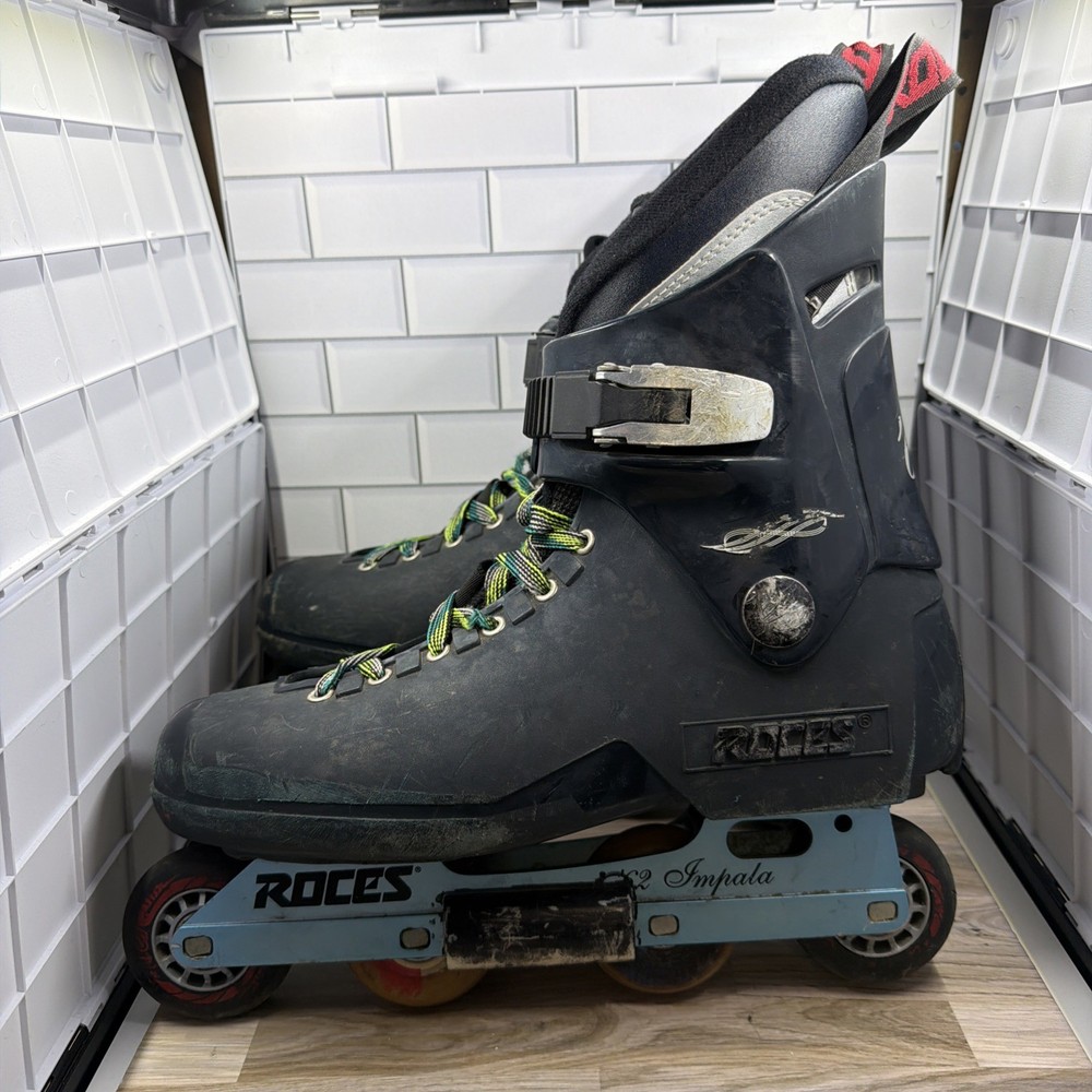 Size 10 Vintage Roces 62 Impala Lowrider Mens Agressive Inline Skates Made Italy