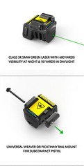 Green Rechargeable Laser Sight for Taurus GX4 Carry