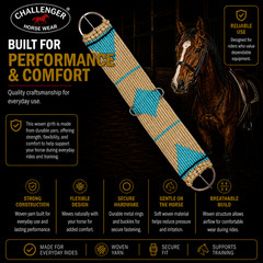 Horse Western Saddle Tack 15 Strand Cotton Acrylic Straight Cinch 97108