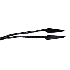 04 Feet Long 12 Plait Real Leather Weaving Bull Whip Black