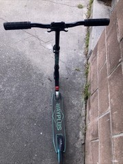 WAYPLUS Kick Scooter Foldable Teens Adults 240 LB Capacity Black Teal Used 8”