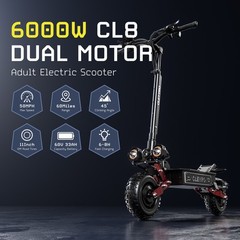 Electric Scooter Adult Folding E-Scooter 3000W Dual Motor 11″ Road Tire 60V 33Ah