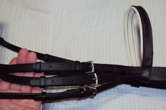 DOVER CIRCUIT Bridle & Bit – PADDED – 2-Tone Black & White – GREAT FREE Reins