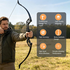 Takedown Recurve Bow with Alloy Riser for Right-Handed Shooters