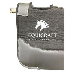 Black Wool Felt Saddle Pad with Leather | Western Riding Pad | 30X30″ & 32X32″
