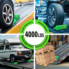 4 Pack Tire Skates with Interlocking & Expandable Design – Heavy Duty Tow Truck