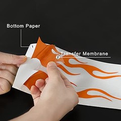 4 Pcs 7.8» Flame Reflective Sticker for Car Vinyl Racing Sports Flame Orange