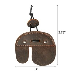 Durable Easy to Install Double-Layer Leather Finger Guard Archery Leather Sheath