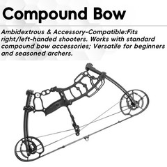 Archery Compound Bow Kit 40-65lbs Adjustable 320fps Adults Hunting Target Shoot