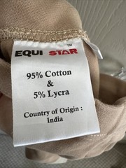 Equi Star Unisex Kids Tan Knee Patch Jodhpurs Riding Breeches Pants Size 10 EUC
