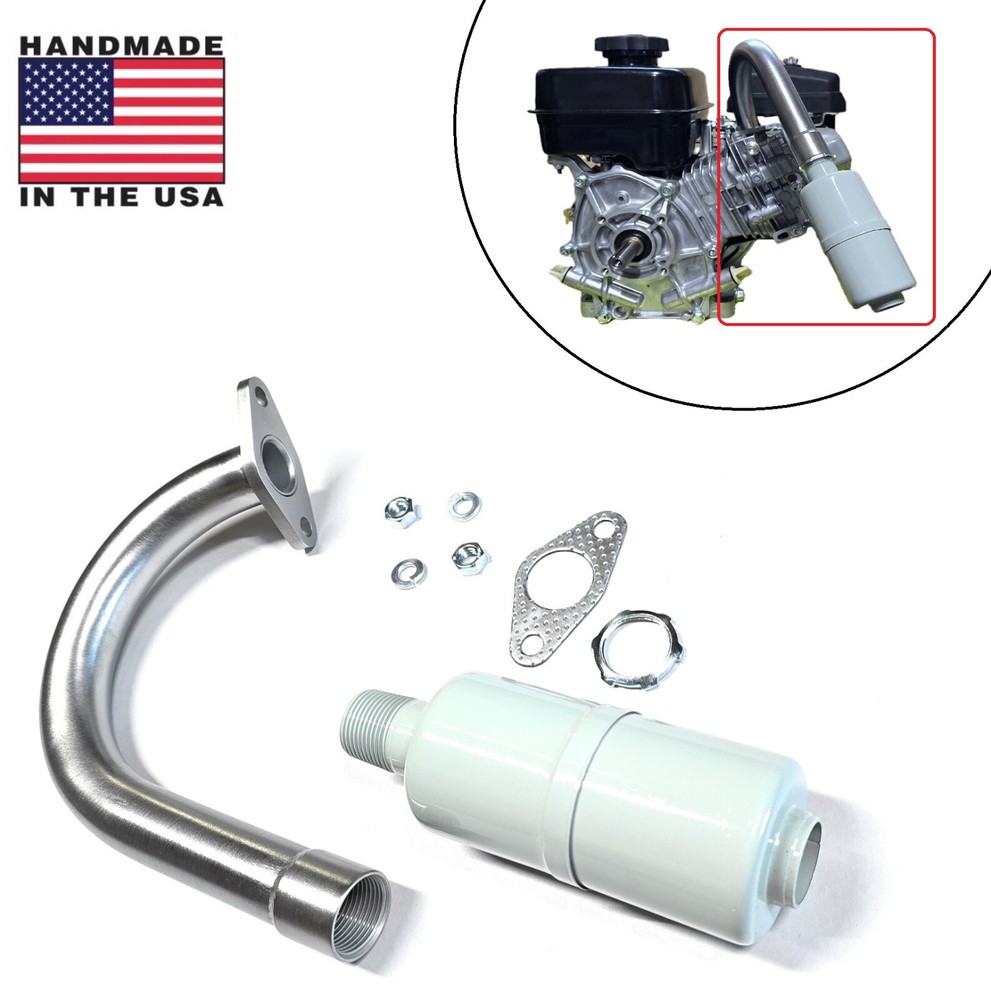 Exhaust / Muffler for minibikes: Subaru Robin EX17, EX13, EX21,EX27 & 6 HP SP170