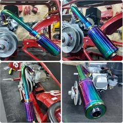 Colorful Exhaust With Muffler For Predator 196cc 212cc GX160 GX200 Go Kart Mini